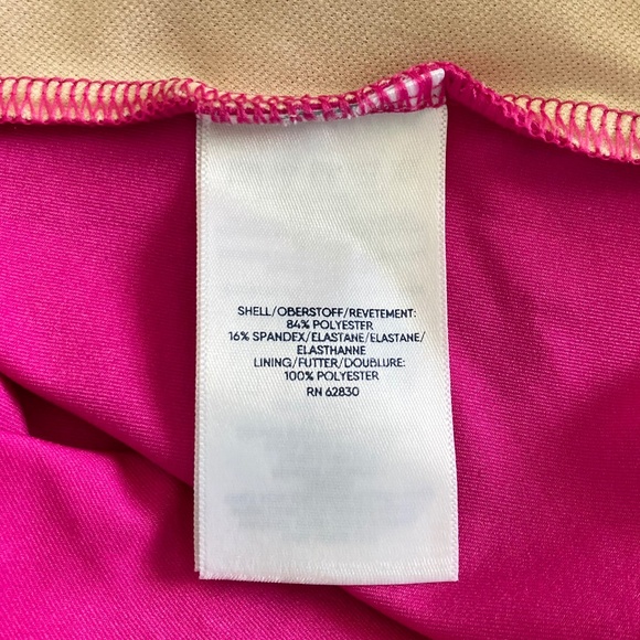 Girl’s size 8 Lands’ End short sleeved pink modest swim top/rash guard - Picture 5 of 6